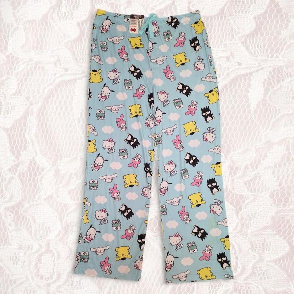 Sanrio Hello Kitty & Friends Lounge Pants 2XL Blue Kawaii NWT